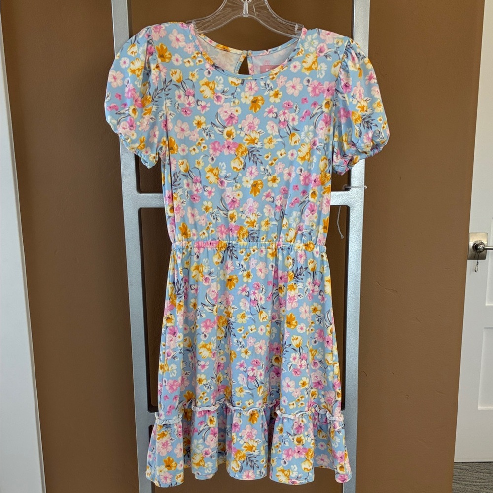 BCBGirls Floral Kids Dress in Blue and Pink